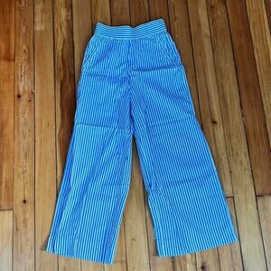 Monki blue white stripe cotton pj pyjama style pants XS